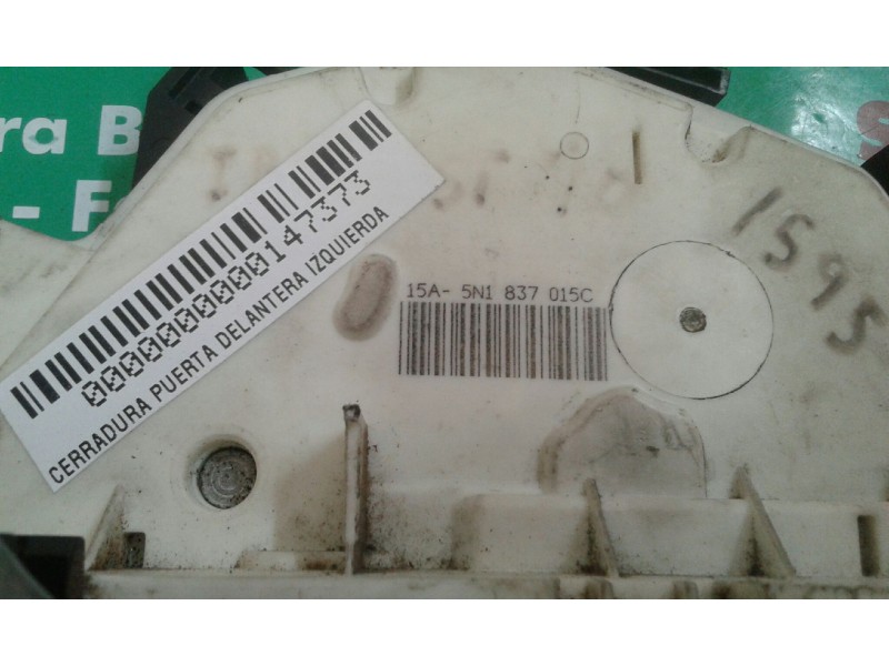 Recambio de cerradura puerta delantera izquierda para seat ibiza st (6j8) reference referencia OEM IAM 5N1837015C 4+3 PINES NEGR