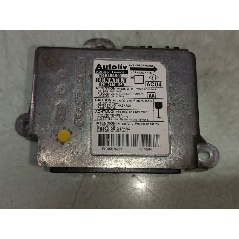 Recambio de centralita airbag para renault megane ii berlina 5p confort dynamique referencia OEM IAM 8200411004A 604289600 AUTOL