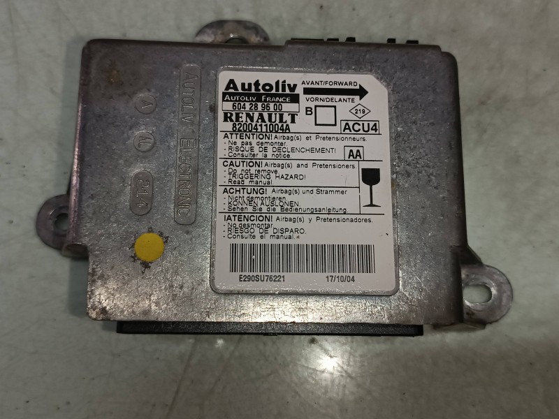 Recambio de centralita airbag para renault megane ii berlina 5p confort dynamique referencia OEM IAM 8200411004A 604289600 AUTOL