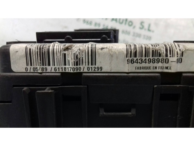 Recambio de caja reles / fusibles para peugeot 206 berlina xr referencia OEM IAM 964349898000 BSM B2 SIEMENS