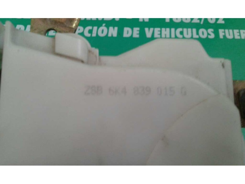 Recambio de cerradura puerta trasera izquierda para seat ibiza (6k1) referencia OEM IAM 6K4839015G 2 PINES NEGRO