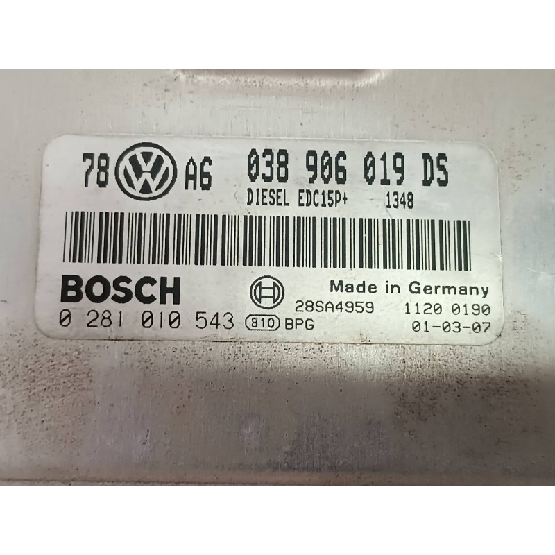 Recambio de centralita motor uce para volkswagen passat berlina (3b3) comfortline referencia OEM IAM 038906019DS 0281010543 EDC1