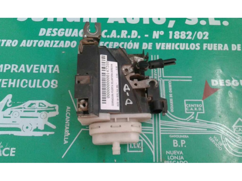 Recambio de cerradura puerta delantera derecha para audi a4 berlina (b5) referencia OEM IAM 8D1837016E 5 PINES NEGRO