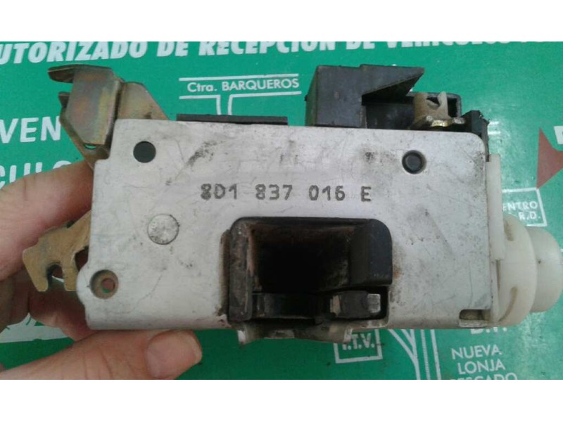 Recambio de cerradura puerta delantera derecha para audi a4 berlina (b5) referencia OEM IAM 8D1837016E 5 PINES NEGRO