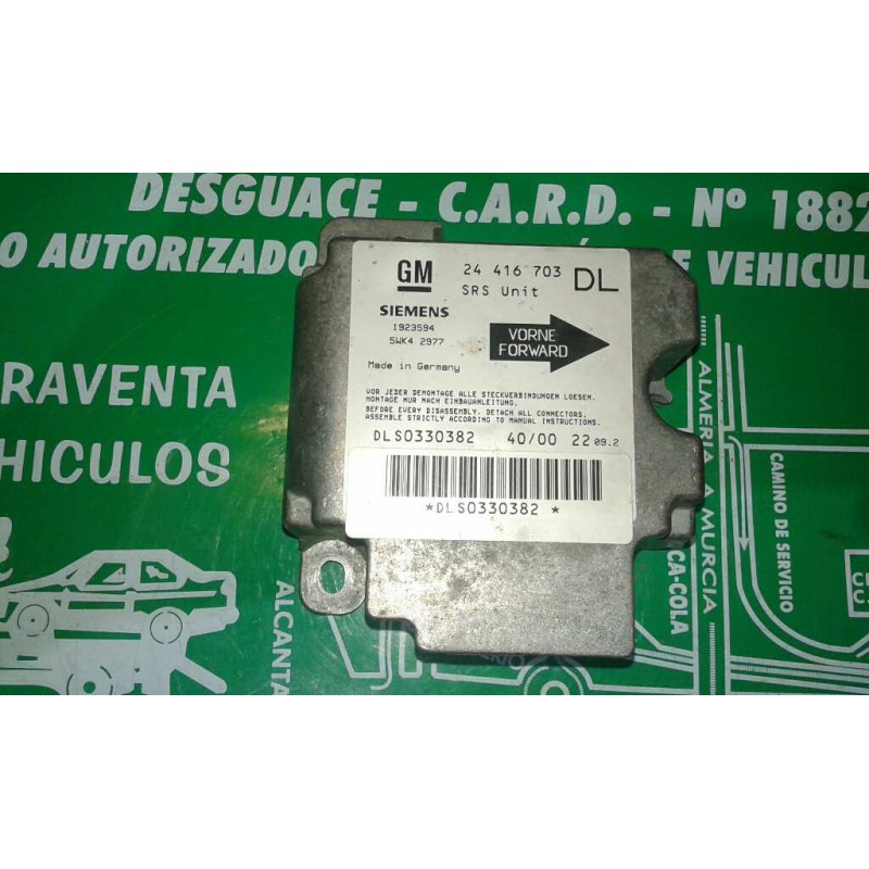 Recambio de centralita airbag para opel astra g berlina club referencia OEM IAM 24416703DL 5WK42977 SIEMENS