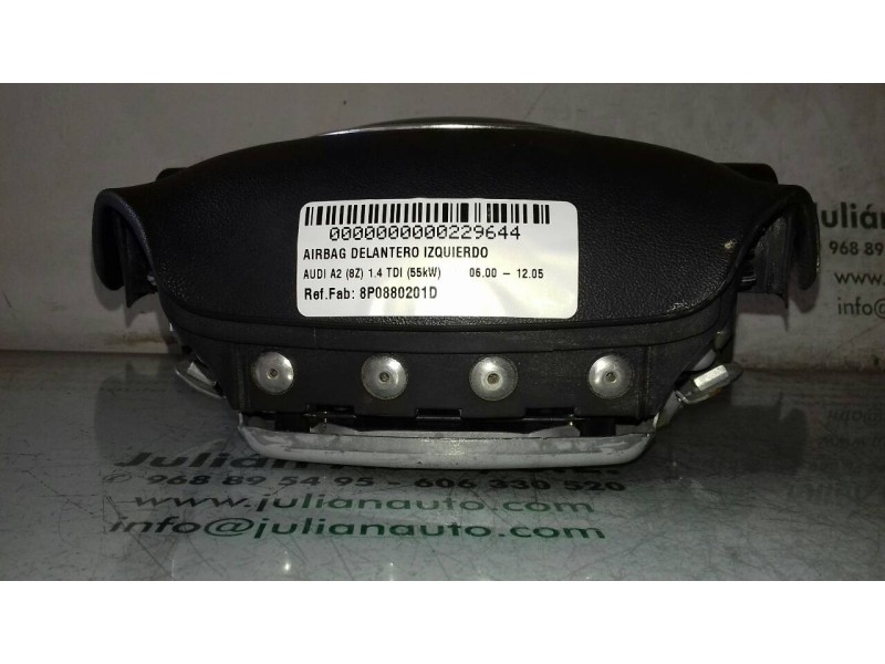 Recambio de airbag delantero izquierdo para audi a2 (8z) 1.4 tdi (55kw) referencia OEM IAM 8P0880201D 001NE0174J8Y 