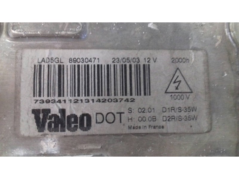 Recambio de centralita faros xenon para renault espace iv (jk0) dynamique referencia OEM IAM 73160087J 89030471 VALEO