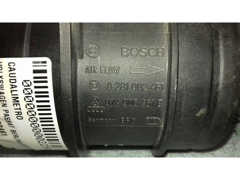 Recambio de caudalimetro para volkswagen passat berlina (3c2) advance referencia OEM IAM 0281002461 074906461B BOSCH