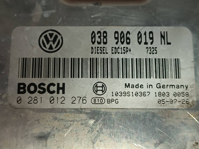 Recambio de centralita motor uce para seat ibiza (6l1) cool referencia OEM IAM 038906019NL W06L0920801A KIT - BOSCH