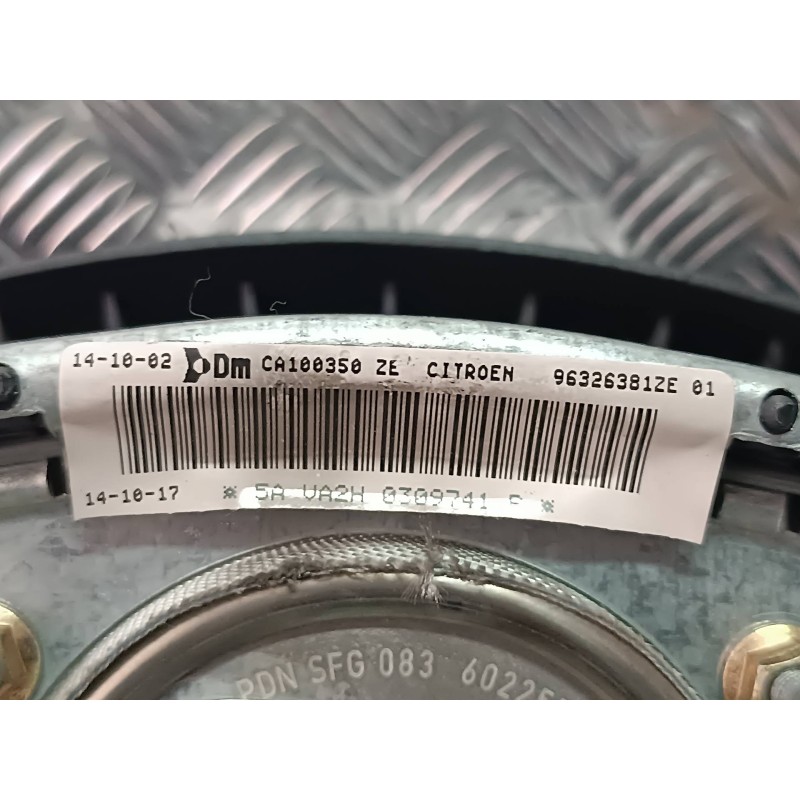 Recambio de airbag delantero izquierdo para citroen c5 berlina 2.0 hdi magic referencia OEM IAM 96326381  CA100350ZE