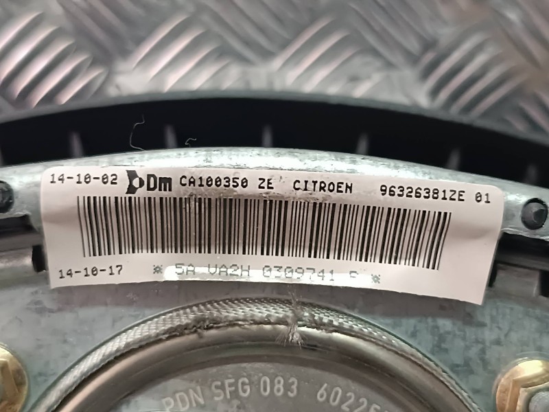 Recambio de airbag delantero izquierdo para citroen c5 berlina 2.0 hdi magic referencia OEM IAM 96326381  CA100350ZE