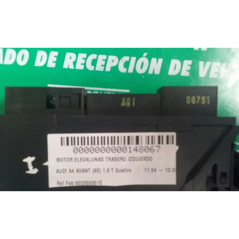 Recambio de motor elevalunas trasero izquierdo para audi a4 avant (8e) 1.8 t quattro referencia OEM IAM 8E0959801E 105998204 105