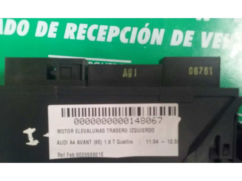 Recambio de motor elevalunas trasero izquierdo para audi a4 avant (8e) 1.8 t quattro referencia OEM IAM 8E0959801E 105998204 105