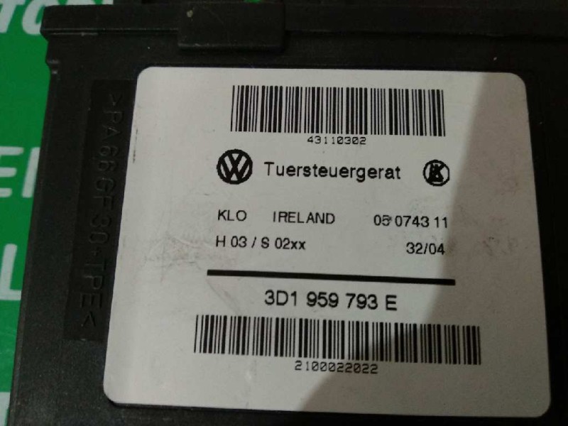 Recambio de motor elevalunas delantero izquierdo para volkswagen touareg (7la) referencia OEM IAM 3D1959793E 7L0959701A 01308217