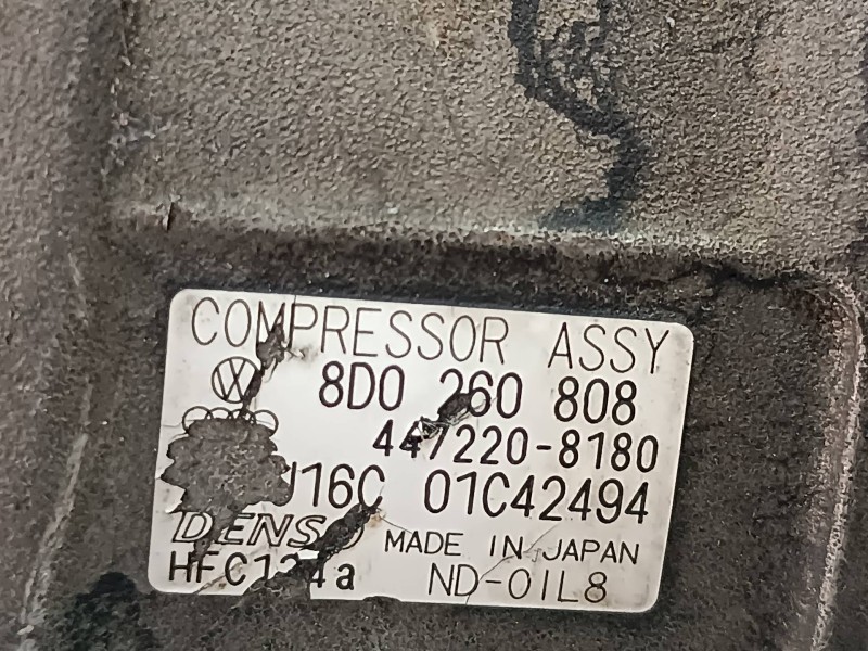 Recambio de compresor aire acondicionado para volkswagen passat berlina (3b3) comfortline referencia OEM IAM 8D0260808 7SBU16C D