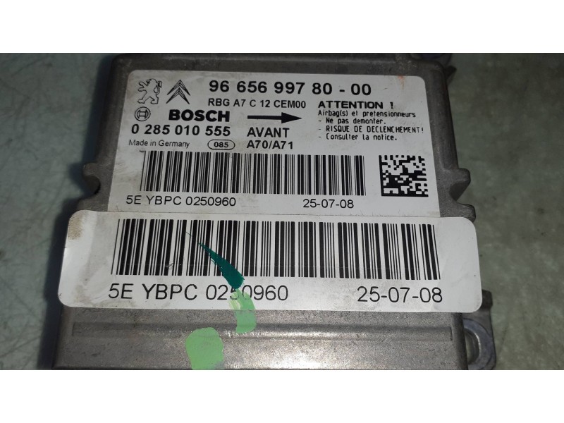 Recambio de centralita airbag para peugeot 207 sw confort referencia OEM IAM 9665699780 0285010555 BOSCH