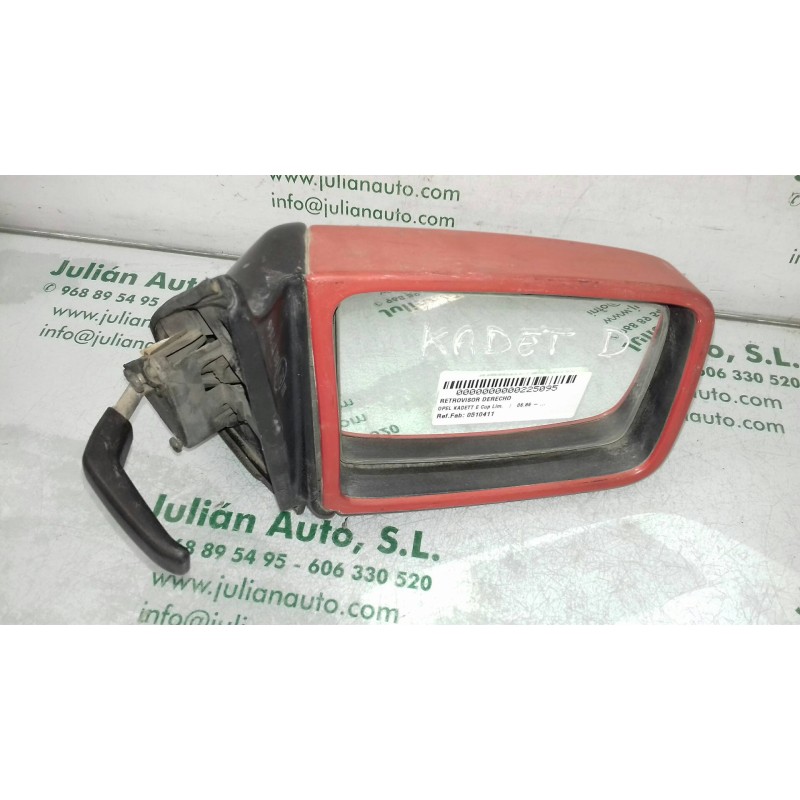 Recambio de retrovisor derecho para opel kadett e cup lim. referencia OEM IAM 0510411  MANUAL