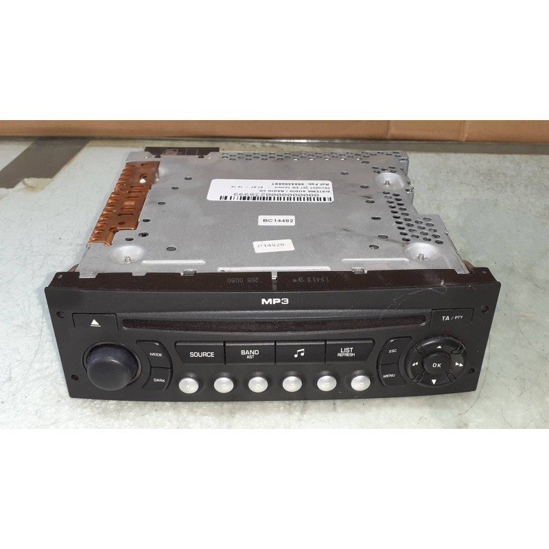 Recambio de sistema audio / radio cd para peugeot 207 sw confort referencia OEM IAM 96643698XT 96643698XT01 SIEMENS