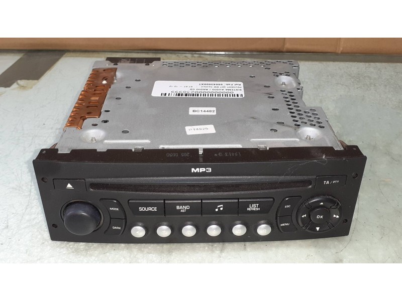 Recambio de sistema audio / radio cd para peugeot 207 sw confort referencia OEM IAM 96643698XT 96643698XT01 SIEMENS