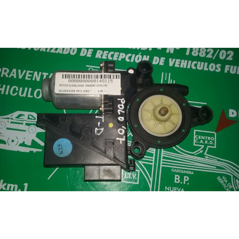 Recambio de motor elevalunas trasero derecho para volkswagen polo (9n3) referencia OEM IAM 6Q0959812A MR6400646D 