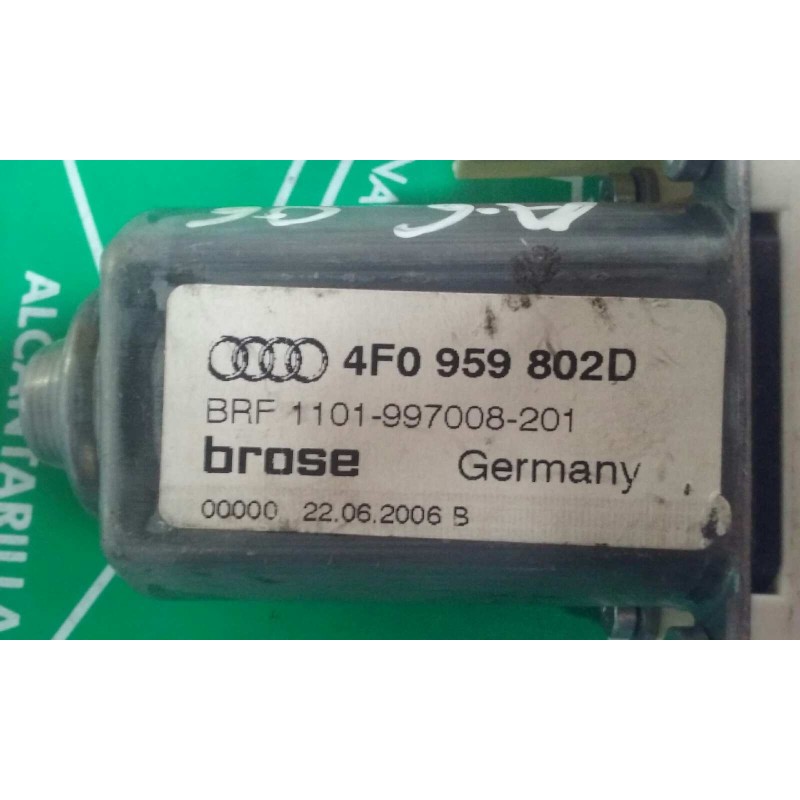 Recambio de motor elevalunas delantero derecho para audi a6 berlina (4f2) 3.0 tdi quattro (171kw) referencia OEM IAM 4F0959802D 