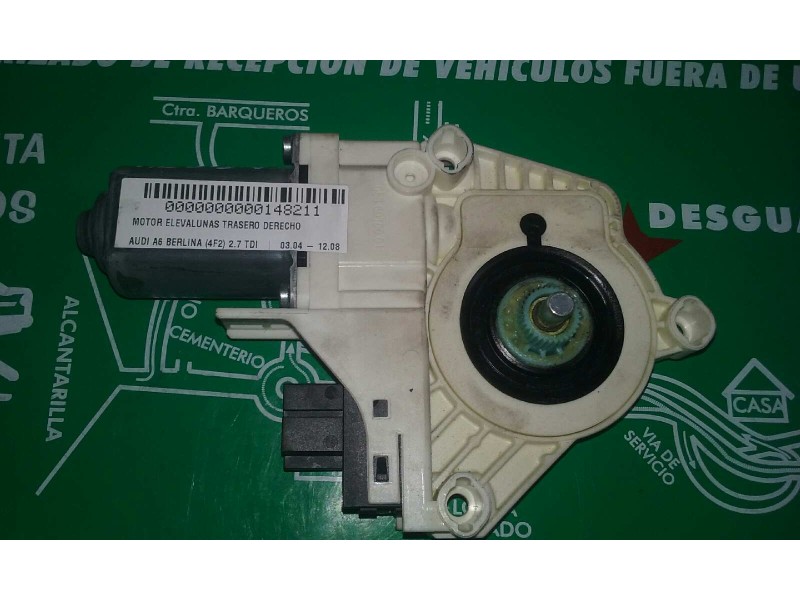 Recambio de motor elevalunas trasero derecho para audi a6 berlina (4f2) 2.7 tdi referencia OEM IAM 4F0959802C  
