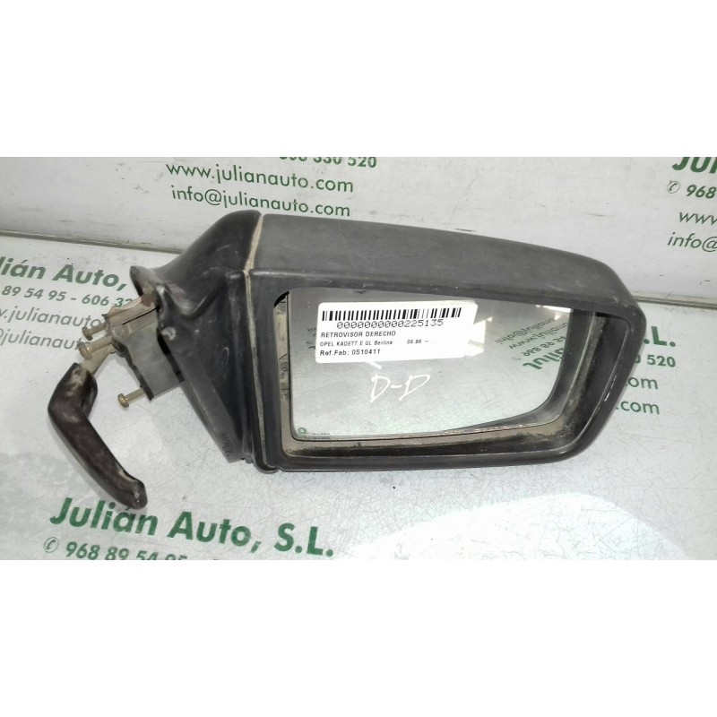 Recambio de retrovisor derecho para opel kadett e gl berlina referencia OEM IAM 0510411  MANUAL