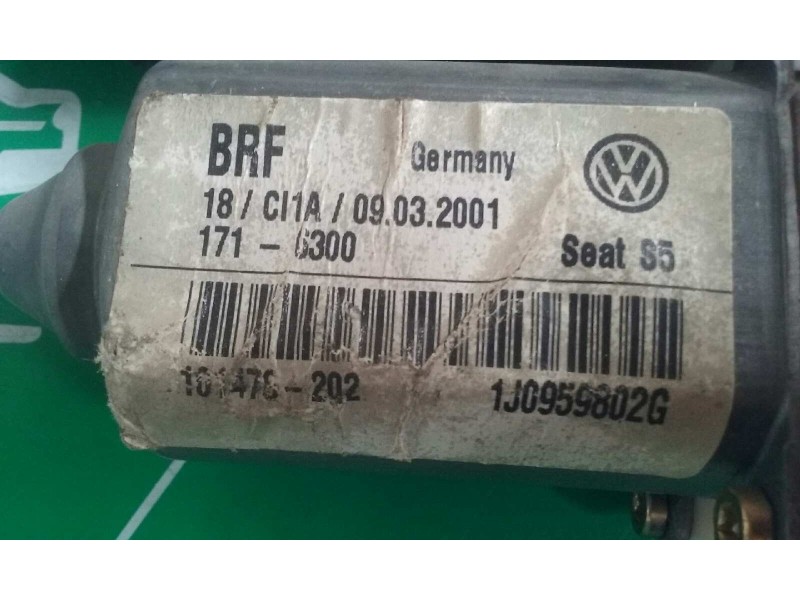 Recambio de motor elevalunas delantero derecho para seat toledo (1m2) stella referencia OEM IAM 1J0959802G  