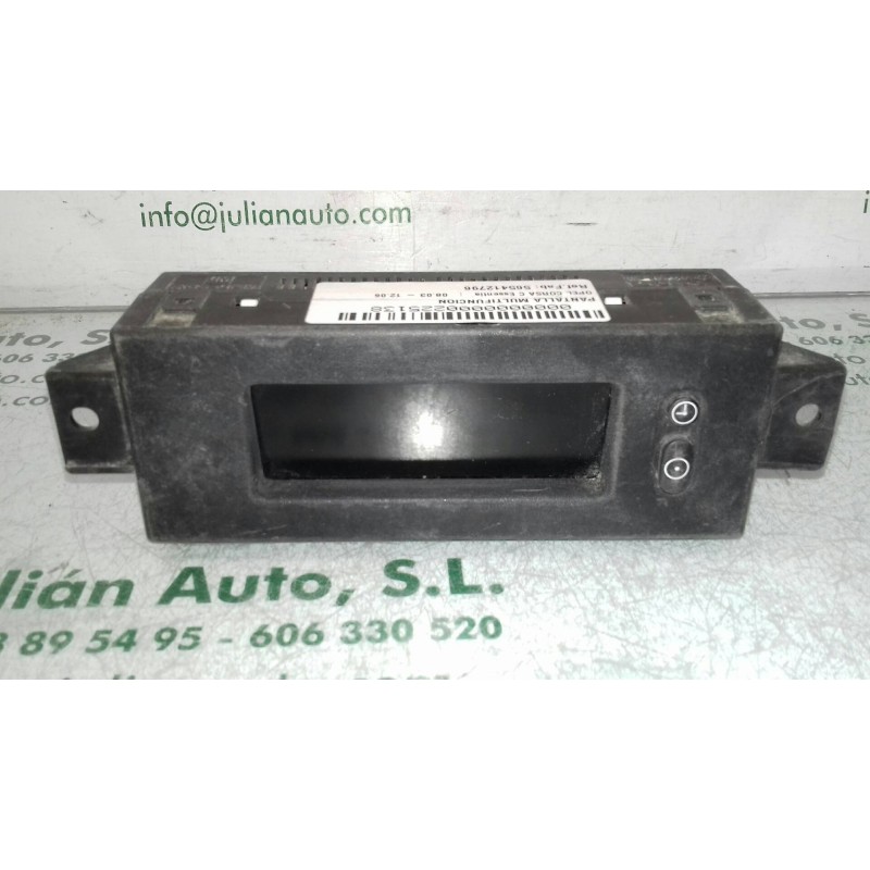 Recambio de pantalla multifuncion para opel corsa c essentia referencia OEM IAM 565412796 281154483 