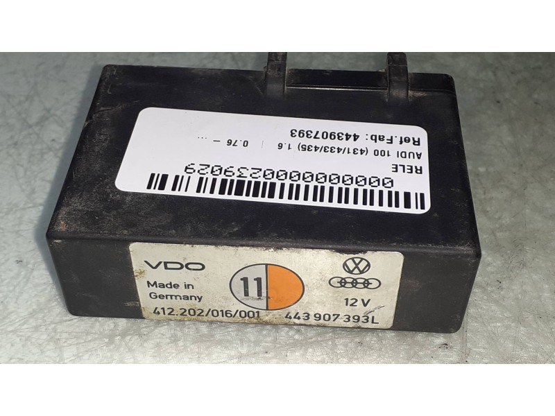 Recambio de rele para audi 100 (431/433/435) 1.6 referencia OEM IAM 443907393 412202 11