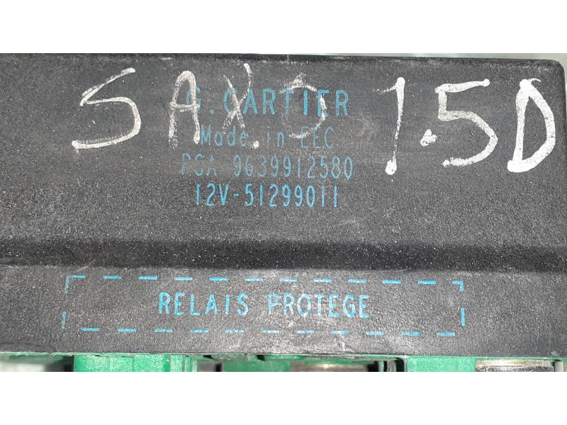 Recambio de caja precalentamiento para citroen saxo 1.5 diesel referencia OEM IAM 9639912580 51299011 