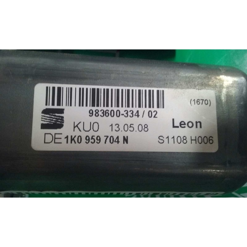 Recambio de motor elevalunas trasero derecho para seat leon (1p1) stylance / style referencia OEM IAM 1K0959704N 98360033402 S11
