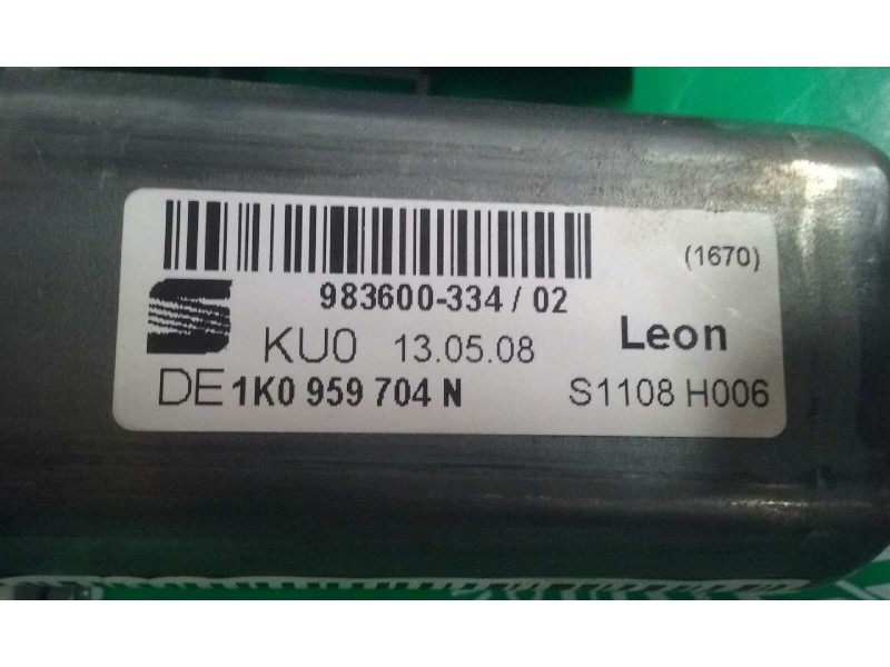 Recambio de motor elevalunas trasero derecho para seat leon (1p1) stylance / style referencia OEM IAM 1K0959704N 98360033402 S11