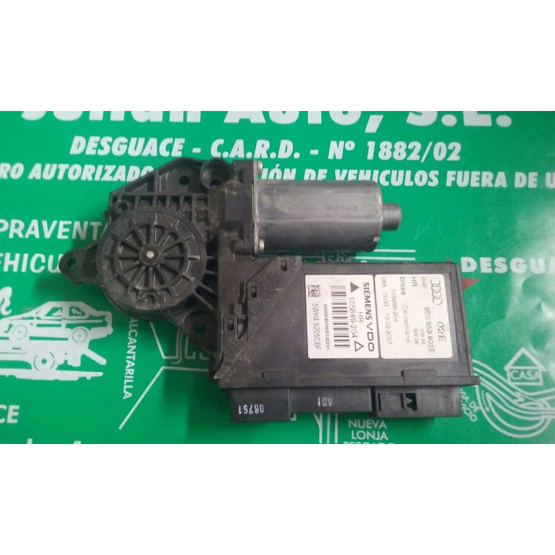 Recambio de motor elevalunas trasero derecho para audi a4 avant (8e) 1.8 t quattro referencia OEM IAM 8E0959802E 5WK49205CBF 