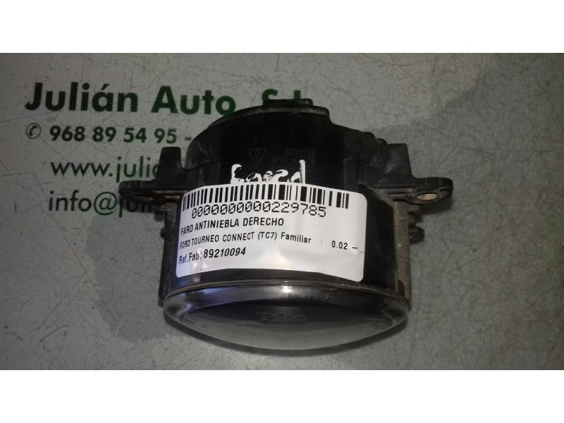 Recambio de faro antiniebla derecho para ford tourneo connect (tc7) familiar referencia OEM IAM 89210094 VALEO 2 PINES