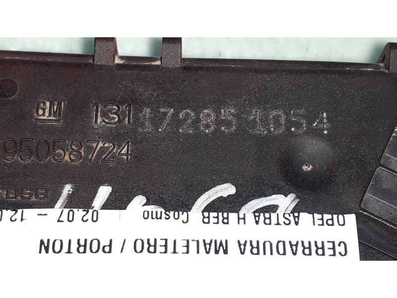 Recambio de cerradura maletero / porton para opel astra h ber. cosmo referencia OEM IAM 495058724  BROSE