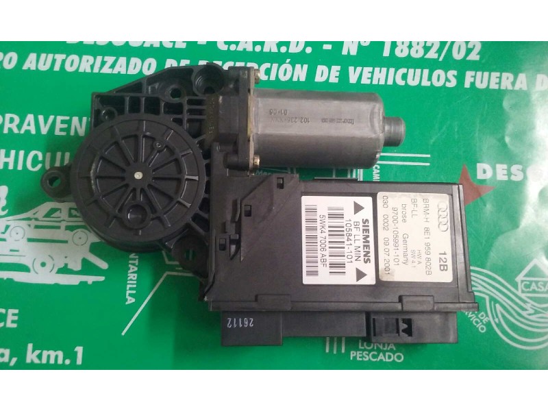 Recambio de motor elevalunas delantero derecho para audi a4 berlina (8e) 1.9 tdi (96kw) referencia OEM IAM 8E1959802B 5WK47006AB