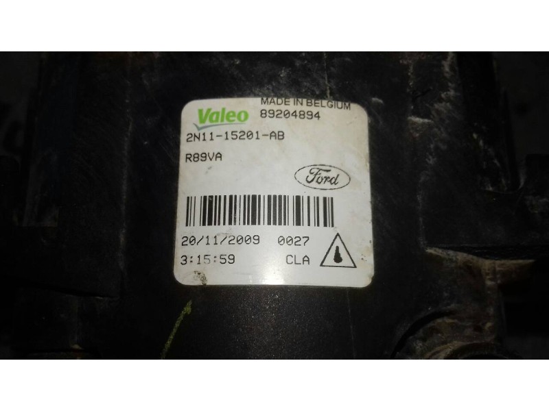Recambio de faro antiniebla derecho para ford fiesta (cb1) titanium referencia OEM IAM 89210094 VALEO 2 PINES