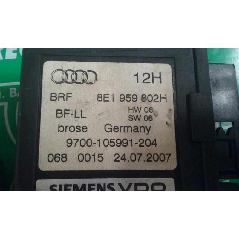 Recambio de motor elevalunas delantero derecho para audi a4 berlina (8e) 2.0 tdi quattro (dpf) (125kw) referencia OEM IAM 8E1959