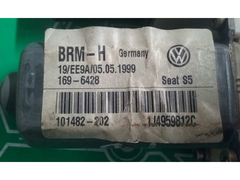 Recambio de motor elevalunas trasero derecho para seat leon (1m1) referencia OEM IAM 1J4959812C 101482202 1696428