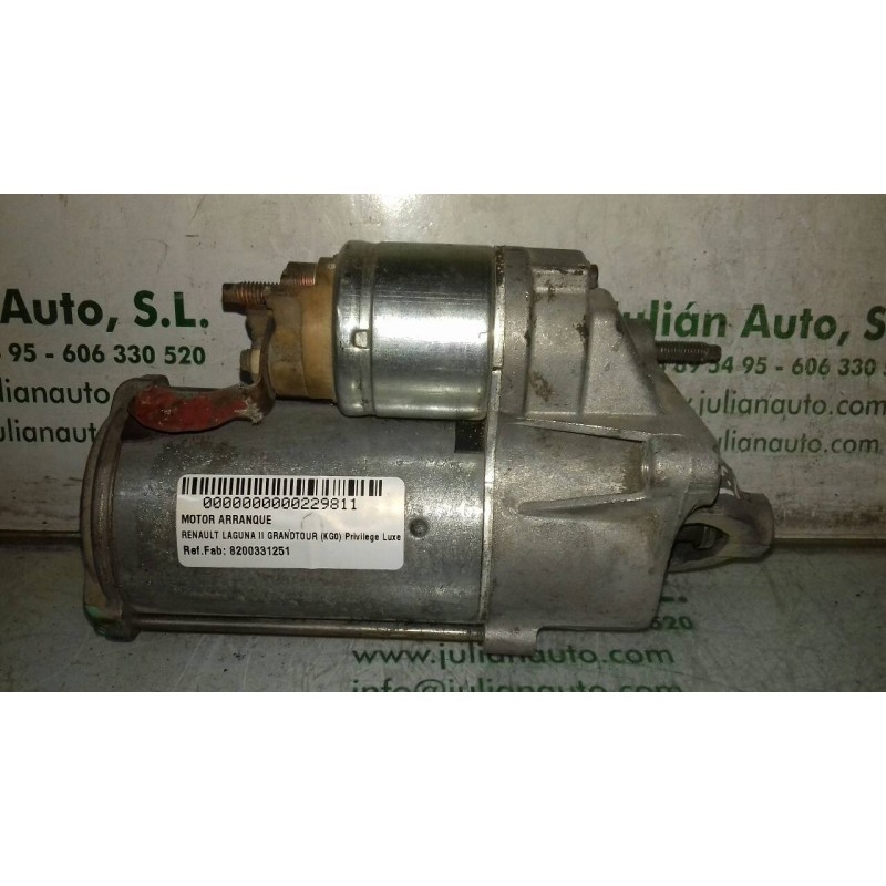 Recambio de motor arranque para renault laguna ii grandtour (kg0) privilege luxe referencia OEM IAM 8200331251 D7R49 VALEO