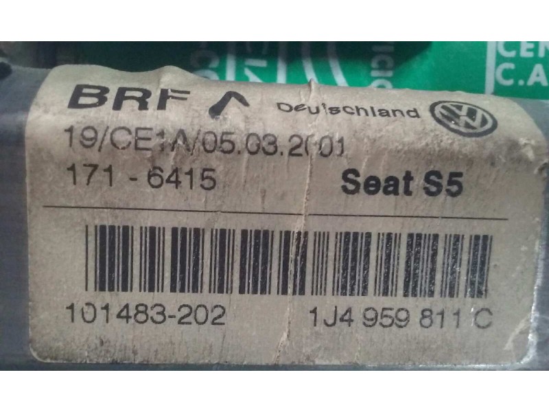 Recambio de motor elevalunas trasero izquierdo para seat toledo (1m2) stella referencia OEM IAM 1J4959811C  