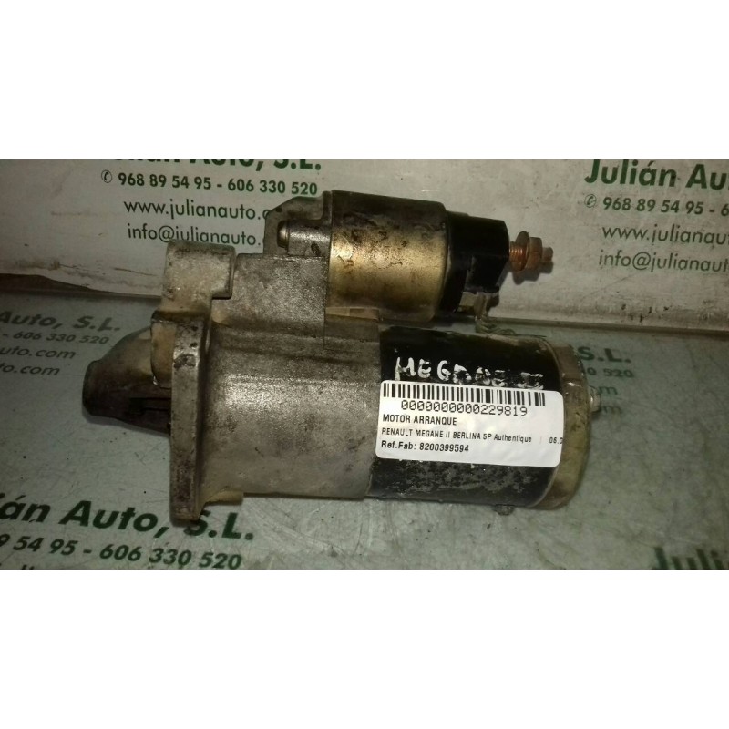 Recambio de motor arranque para renault megane ii berlina 5p authentique referencia OEM IAM 8200399594 M000T21471 MITSUBISHI