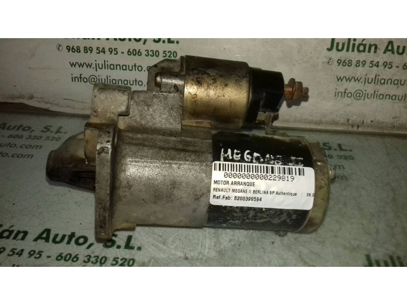 Recambio de motor arranque para renault megane ii berlina 5p authentique referencia OEM IAM 8200399594 M000T21471 MITSUBISHI