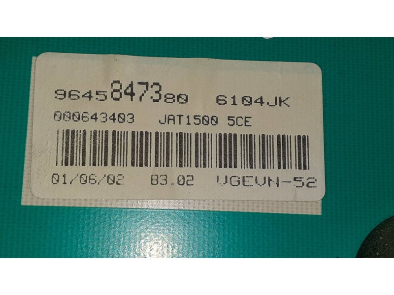 Recambio de cuadro instrumentos para peugeot 206 cc cc referencia OEM IAM 9645847380 55500030000 55500030010