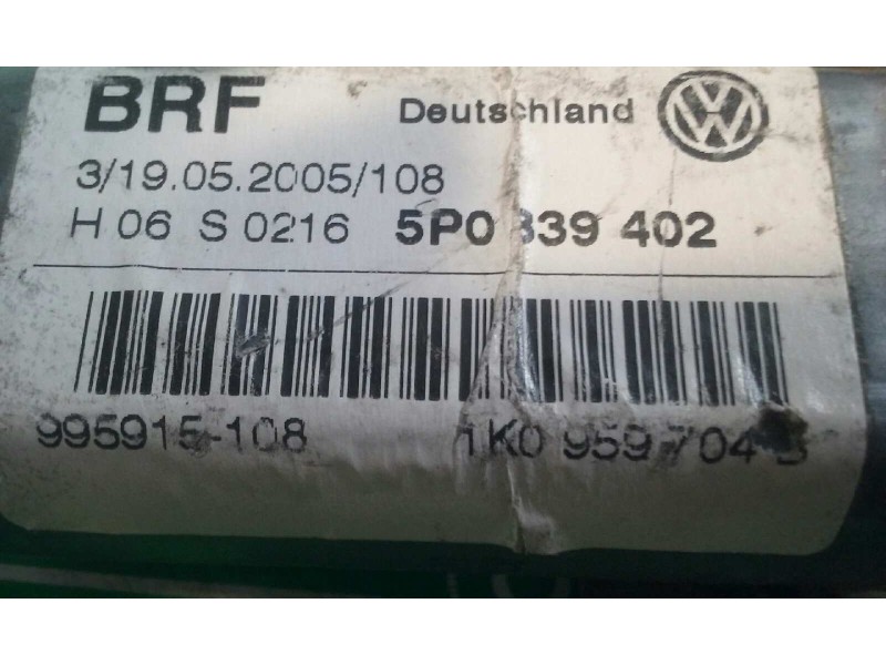 Recambio de motor elevalunas trasero derecho para seat altea (5p1) referencia OEM IAM 5P0839402 993425100 F005S00155