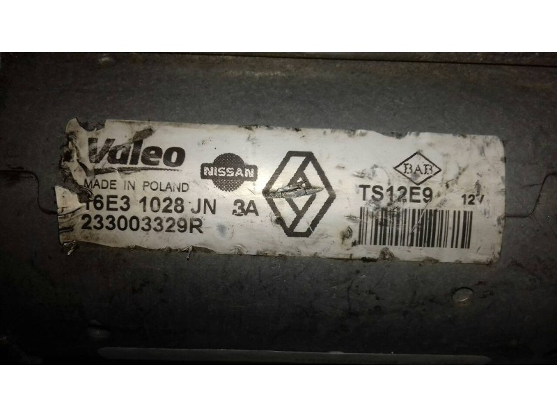 Recambio de motor arranque para dacia sandero stepway referencia OEM IAM 233003329R 16E31028JN VALEO