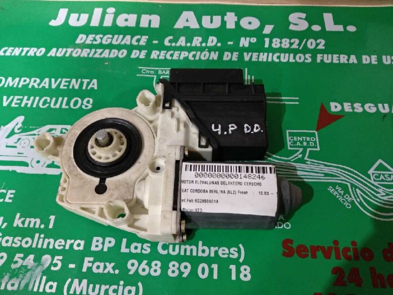 Recambio de motor elevalunas delantero derecho para seat cordoba berlina (6l2) fresh referencia OEM IAM 6Q2959801A 104383101 SIE