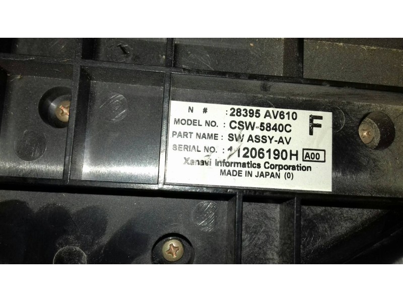 Recambio de mando climatizador para nissan primera berlina (p12) acenta referencia OEM IAM 28395AV610 CSW5840C 