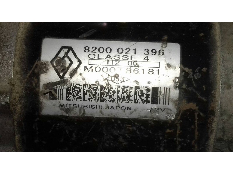 Recambio de motor arranque para renault scenic ii confort authentique referencia OEM IAM 8200021396 M000T86181 MITSUBISHI